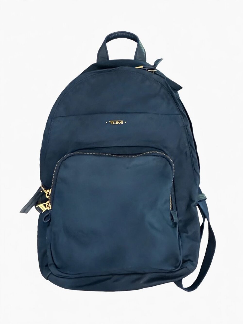 TUMI Voyageur Carson Backpack — Navy with Gold Hardware